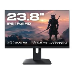 Monitor JAPANNEXT 23.8Inch JN-I238FHD200F Full HD 1920 x 1080 HDMI DisplayPort 200 Hz 0.5 ms Negru