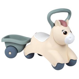 Vehicul fara Pedale SMOBY Pony cu Remorca Varsta 12 Luni+ Bej/Verde