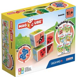 Set Cuburi Magnetice Geomag Magicube - Insecte 4 Piese Varsta 18 Luni+ Multicolor