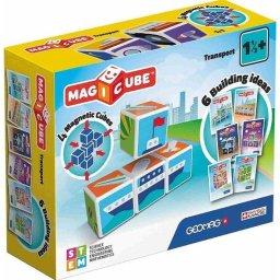 Set Cuburi Magnetice Geomag Magicube - Transport 4 Piese Varsta 18 Luni+ Multicolor