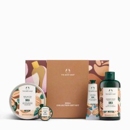 Set The Body Shop Shea Crema dus 250ml + Unt corp 200ml + Balsam maini 30ml + Spray corp 100ml + Burete baie