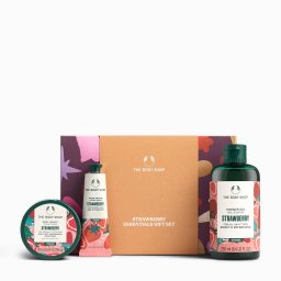 Set The Body Shop Strawberry Crema maini 30ml + Unt corp 50ml + Crema dus 60ml