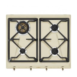 Plita Smeg SRV864POGH Gaz 60Cm 4 Zone Crem