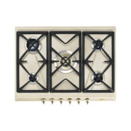 Plita Smeg Incorporabila SRV876POGH Gaz 5 Zone Wok Crem/Negru