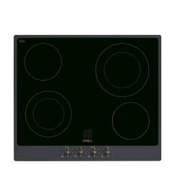 Plita Smeg P864AO 60Cm Ceramica Incorporabila 4 Zone Antracit/Negru