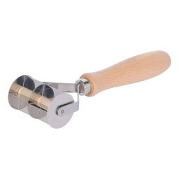 Feliator pentru Aluat Zokura cu 3 Lame Drepte 2 x 28 mm Inox-Lemn