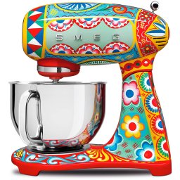 Mixer Planetar Smeg 50's Style SMF03DGEU D&G - Sicily Is My Love Bol Inox 4.8L 10Viteze 800W Multicolor