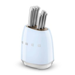 Set 6 Cutite Smeg 50's Style KBSF02PB cu Suport Albastru Pastel