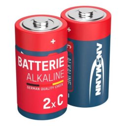 Baterie Alcalina Ansmann 2 x C/LR14 1.5V Rosu/Albastru
