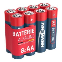 Baterie Alcalina Ansmann 8 x AA/LR6 1.5V Rosu/Albastru