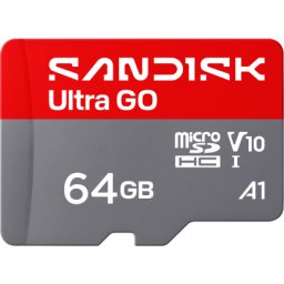 Card Sandisk microSDXC Ultra GO Android A1 64Gb Clasa 10 / UHS-1 U1 SDSQUGN-064G-GN6MN