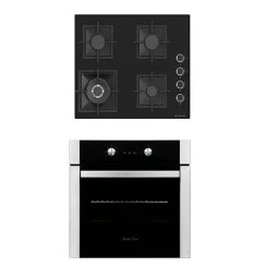 Pachet Studio Casa Cuptor Electric Incorporabil Venezia Clasic 56L Clasa A Termostat 8 Functii + Plita Gaz VIVA CRY 60 Blk Glass
