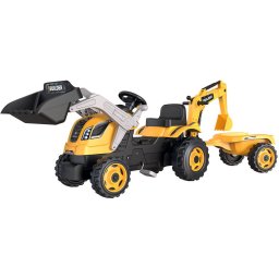 Tractor SMOBY cu Pedale si Remorca Builder Max Galben