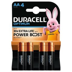 Set 4 Baterii Duracell Optimum LR06