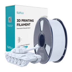 Filament 3D Sunlu PLA+ de Mare Viteza 1.23g/cmp Alb