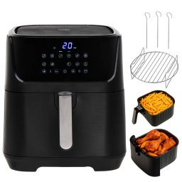 Friteuza cu Aer Cald Adler AD 6317 Capacitate 5.5L 12 Programe Automate Putere 1800W Negru