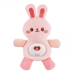 Jucarie de Plus Chipolino Iepuras pentru Bebelusi cu Lumini si Melodii +0luni Roz