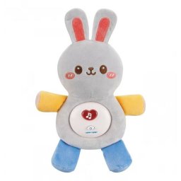 Jucarie de Plus Chipolino Iepuras pentru Bebelusi cu Lumini si Melodii +0luni Gri