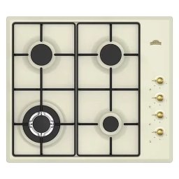 Plita pe Gaz Studio Casa Incorporabila Nuova Cucina Retro 4 Arzatoare Wok 60cm Bej