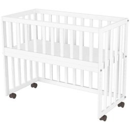 Patut Copii Hubners Matei din Lemn Co-Sleeper 94x46cm +0luni Alb