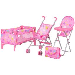 Set Jucarii pentru Papusi Chipolino STrixy 3-in-1 Hearts +3ani Roz
