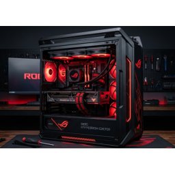 PC Custom Powered by Asus ITGalaxy Infinity Red Ryzen 9 9950X3D 64GB RAM SSD 2TB RX 9070 XT Negru