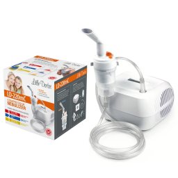 Aparat Aerosoli Little Doctor LD-220mC cu Compresor Design Compact 3 Moduri de Nebulizare Masti pentru Bebelusi Copii si Adulti Alb