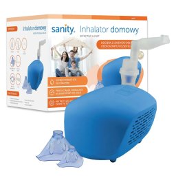 Aparat Aerosoli cu Compresor Sanity Domowy AP 2819 Masca Pediatrica si Masca pentru Adulti Incluse Albastru