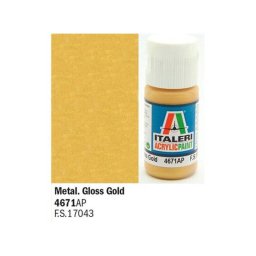 Vopsea Acrilica Italeri Auriu Metalic Lucios 20ml +8 ani