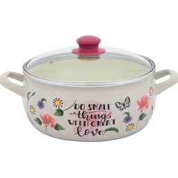 Cratita cu Capac Sticla Metalac Spring Email 5L Diametru 24CM Multicolor