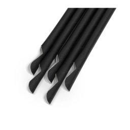 Paie din Hartie Family cu Lingurita 150 Bucati Eco 200 mm Negru