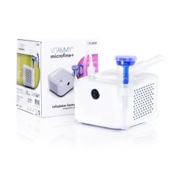 Aparat Aerosoli VITAMMY Microfine+ by Flaem Nebulizator cu Compresor Utilizare Profesionala Masca pentru Copii si Adulti Alb