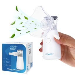 Aparat Aerosoli VITAMMY Mesh 1 pentru Copii si Adulti Portabil 2 Viteze de Nebulizare Cablu USB Alb