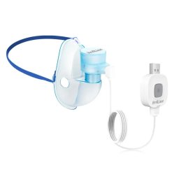 Aparat Aerosoli Portabil Redline IQ M200 Nebulizator Ultrasonic Tehnologie MESH Masca Bebelusi Copii si Adulti Alb/Albastru