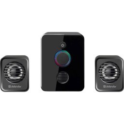Boxe PC Defender V12 2.1 cu Subwoofer Iluminare LED Putere 11W Alimentare USB Negru