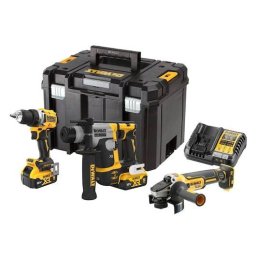 Kit 3 Unelte fara Fir DeWALT DCK355P2T-QW cu 2 Acumulatori 18V 5.0Ah si Incarcator in Valiza Transport Negru/Galben
