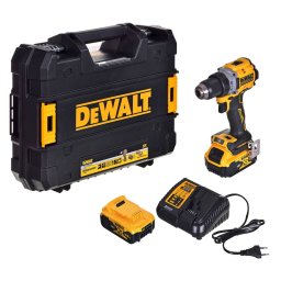 Masina de Gaurit si Insurubat DeWALT DCD800P2T-QW cu 2 Acumulatori 18V 5Ah si Incarcator in Valiza Transport Negru/Galben