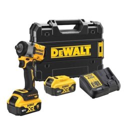 Cheie de Impact Compacta DeWALT DCF922P2T-QW 2500RPM 610Nm 2 Baterii 18V / 5Ah si Incarcator in Valiza Transport Negru/Galben