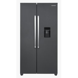 Side by Side Heinner HSBS-HM529NFINVDGWDE++ Total No Frost Inverter Capacitatea 529L Dozator Apa Clasa E H 177CM Gri Antracit Texturat