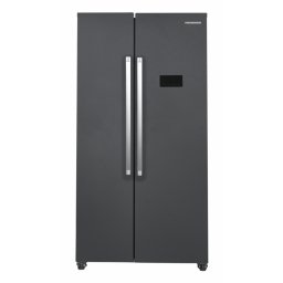 Side by Side Heinner HSBS-HM442NFINVDGE++ Total No Frost 442L Inverter Display LED Clasa E H 177CM Gri Antracit Texturat