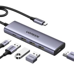 Hub USB UGREEN CM511 (15596) 3 x USB-A 3.0 - 1 x USB-C - 1 x HDMI Gri