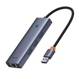 Hub USB Baseus UltraJoy 3 x USB-A 3.0 - 1 x RJ45 Gri