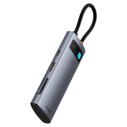 Hub USB Baseus Metal Gleam 3 x USB-A 3.0 - 1 x USB-C - 1 x HDMI - 1 x SD - 1 x microSD Gr