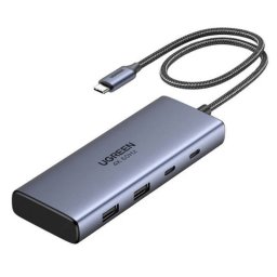Hub USB UGREEN CM498 (45379) 2 x USB-A 3.2 - 3 x USB-C - 2 x HDMI Gri