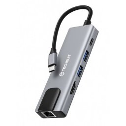 Hub USB Techsuit H1 NetBridge 5in1 Gri