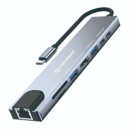 Hub USB Techsuit H2 NetBridge 8in1 Gri