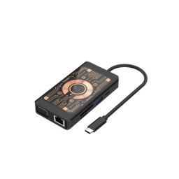 Hub USB Qualo Incarcare Wireless QI QTPB5-HUB-18 9in1 Gri