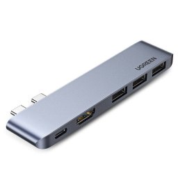 Hub USB UGREEN Apple MacBook Pro / Air Series 3 x USB-A 3.0 - 1 x USB-C - 1 x HDMI Gri