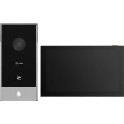 Kit Videointerfon EZVIZ SMART HOME HP5 Camera 2MP Deblocare RFID Monitor Interior Tactil 7Inch Wi-Fi Dual Band Comunicare Bidirectionala Argintiu/Negru