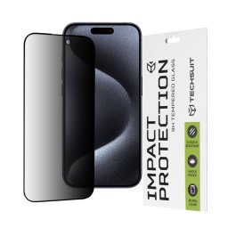 Folie Protectie Techsuit Apple iPhone 15 Pro Sticla Securizata Full Glue 111D